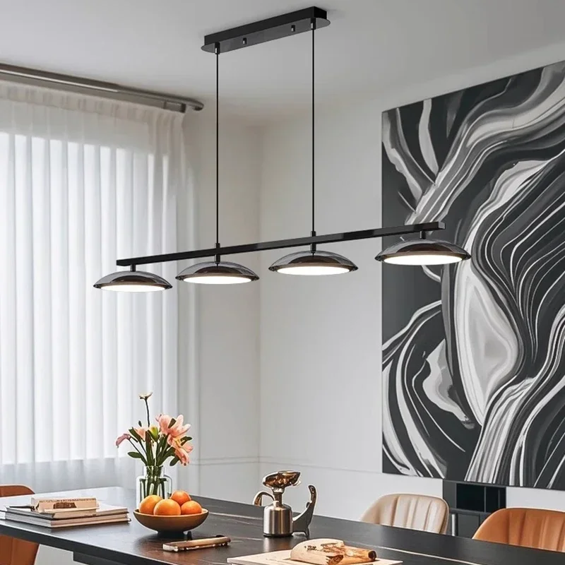 Nordic Disc Design Led Pendant Lights Iron Dimmable for Living Dining Table Room Corridor Chandelier Home Long Hanging Fixture
