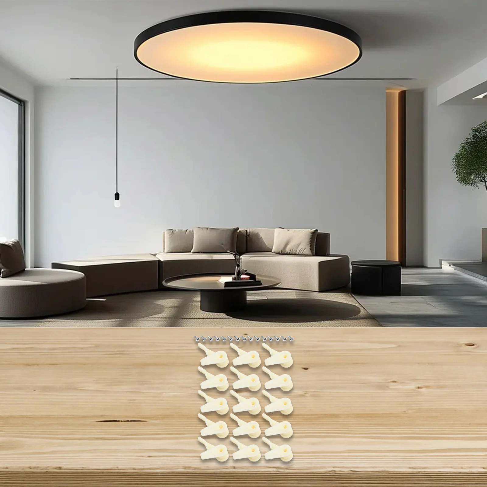 Flush Mount Clips Ceiling Light Clips Ceiling Decoration for versatile Lamp Shade Attachment Clips Spare Parts Included