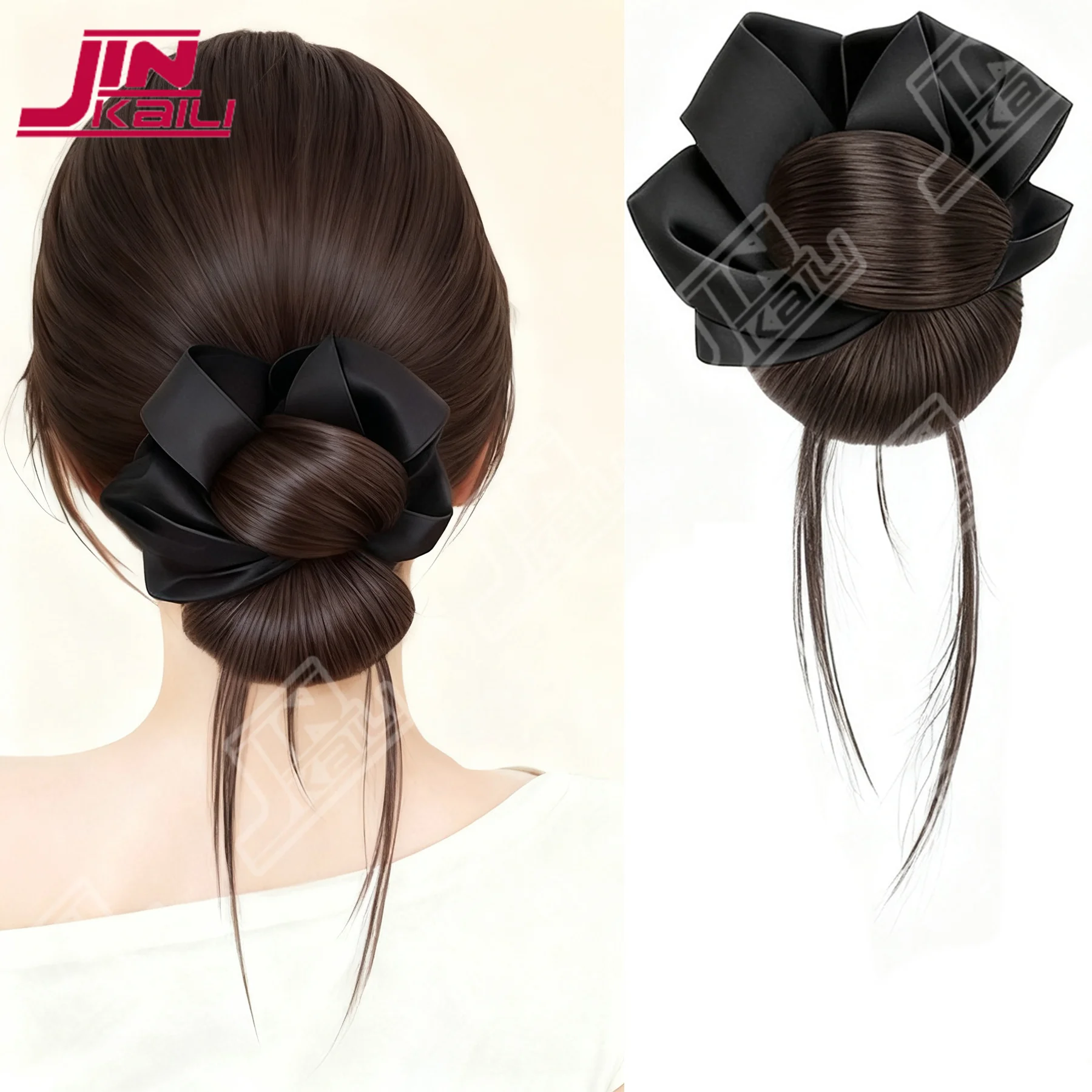 

JKL Новый синтетический зажим для волос в виде булочки с резинкой для волос, пушистый парик в виде булочки, коричневый парик, заколка для волос, аксессуары для волос