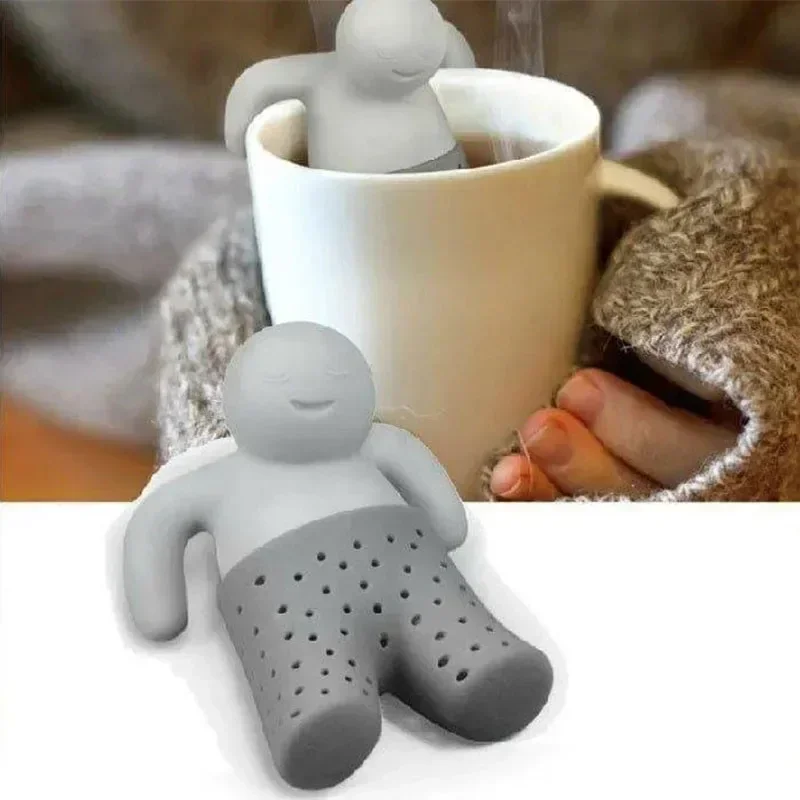 New Mr. Tea Man Model Tea Infuser Food Grade Silicone Tea Infuser Tea Leak Tea Filter Tea Bag