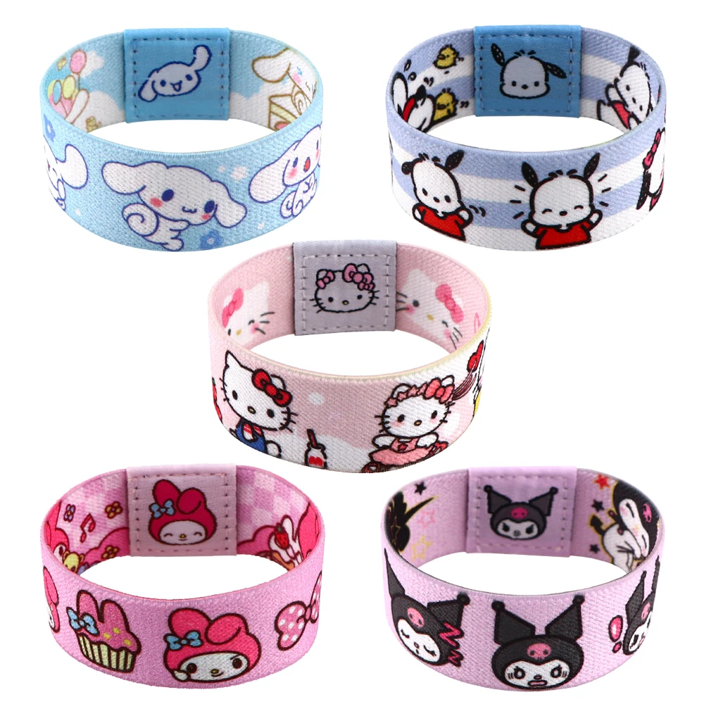 Cute Cartoon Animals Girls Children Stretch Wristband Bracelets Wide Band Bangles Armband Accessories Holiday Gifts