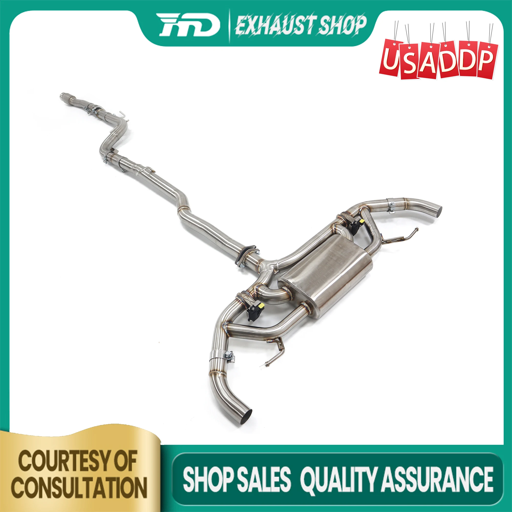 

HMD Exhaust Catback for Mercedes benz GLC300 X253 2.0T Electronic valves Non-destructive installation for car