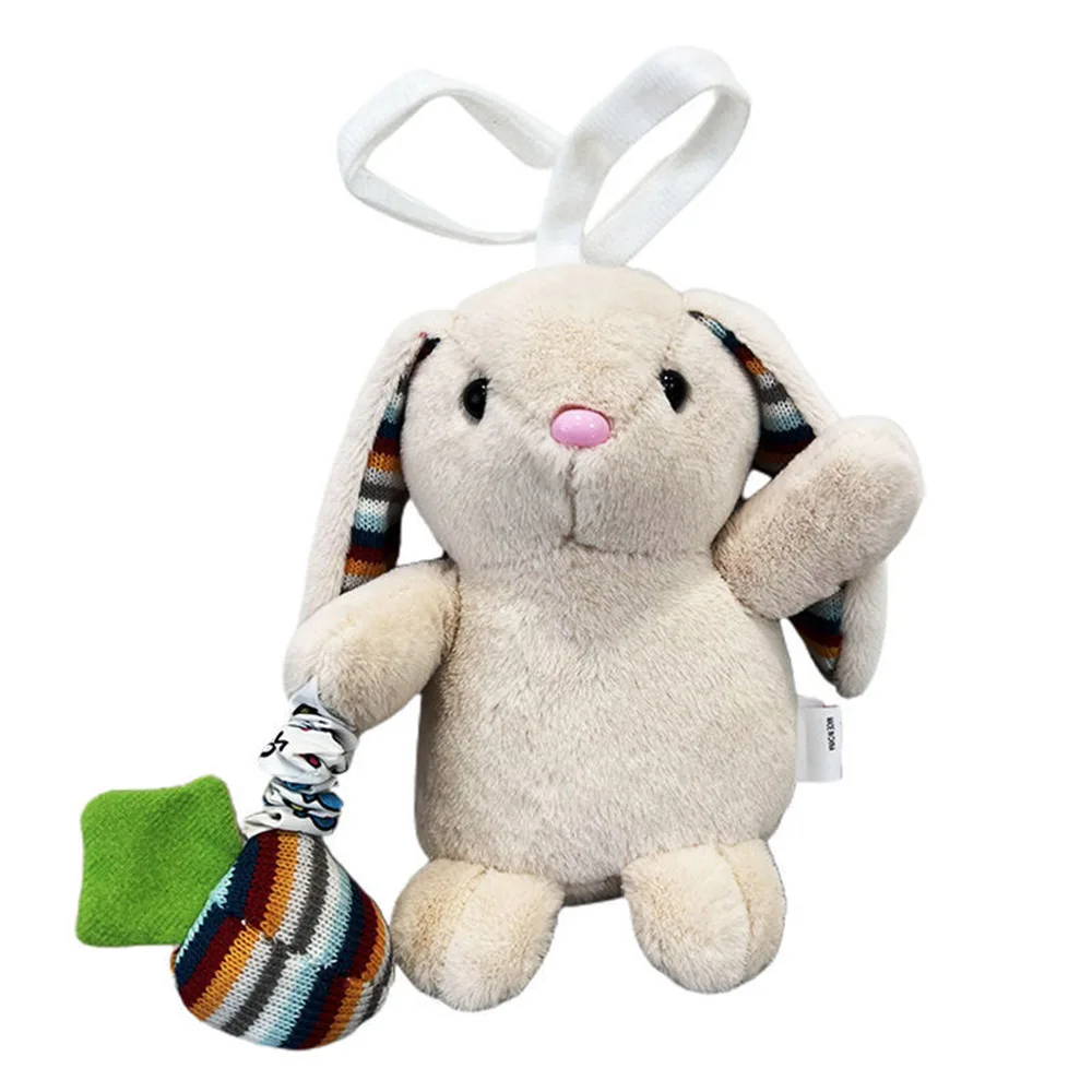 Cute baby Bunny Elephant Sleeping Towel Montessori Baby stroller 0-1 year old baby car headboard  rattle plush toy 3-6 months