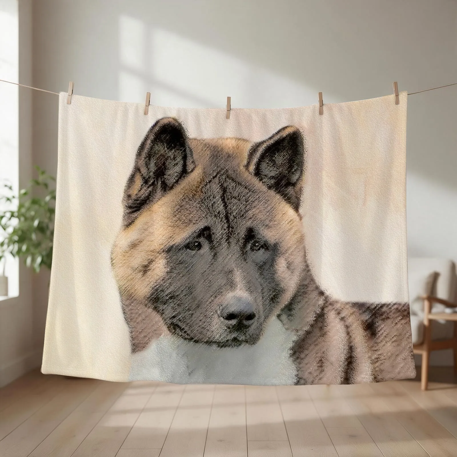 Akita Throw Blanket couch cozy soft plush fuzzy picnic outdoor blanket