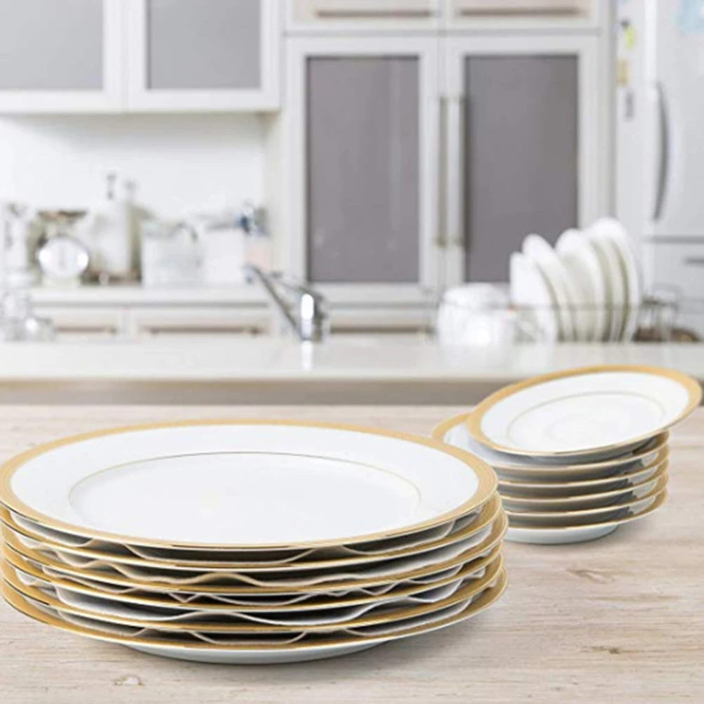 48 PCS Dish Protector Round Table Place Mats Coasters Felt Pot Pad Placemats Dishes