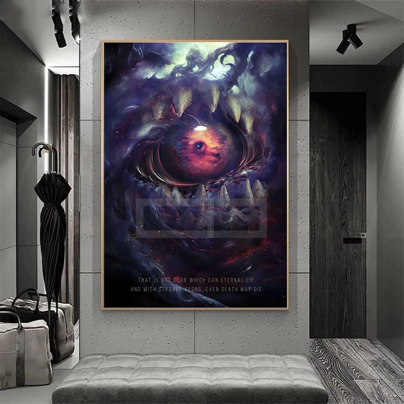 Lovecraft Cosmic Horrors Cthulhu Mythos Azathoth Nyarlathotep Poster Prints Canvas Painting Wall Art Pictures Home Room Decor