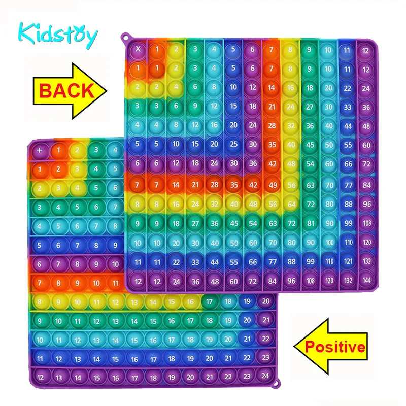 

Kidstoy 12x12 Multiplication Tables Double Math Toys Push 169 Bubble Stress Relief Autism Sensory Fidget Toys for Learning Gift