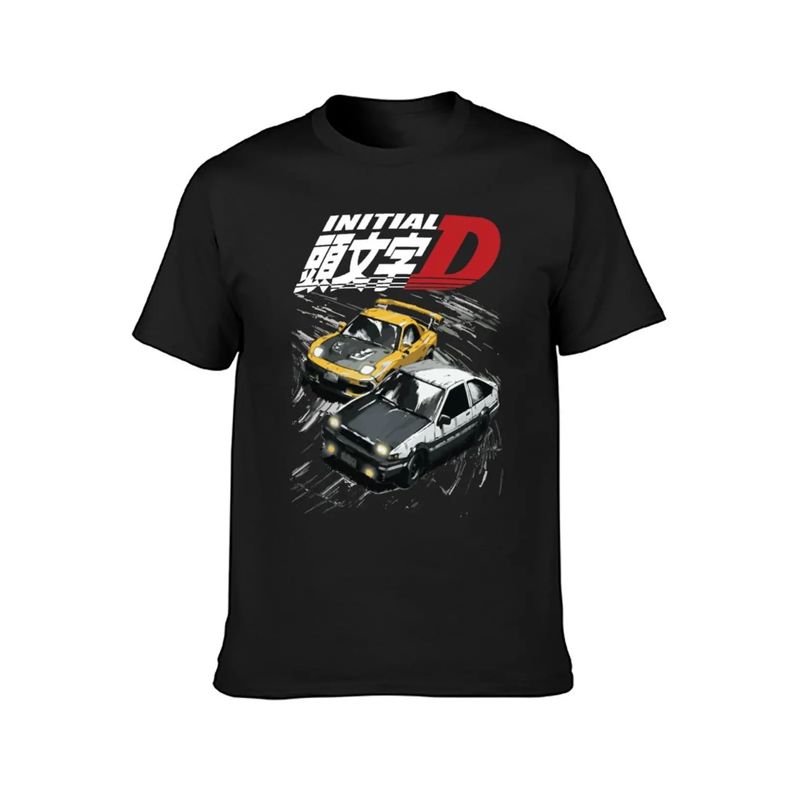 Mountain Drift Racing Initial D Tandems AE86 vs FD rx-7 T-Shirt customizeds quick drying mens graphic t-shirts pack