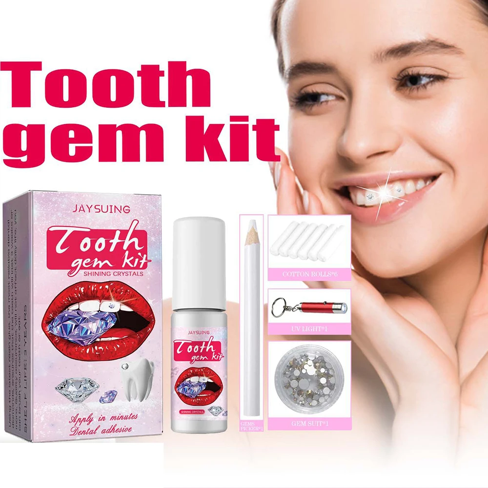 Tooth Gem Kit Easy Make Beautiful White Tooth Jewelry Sturdy And Reliable Professional DIY Tooth Jewelry Great Decoration