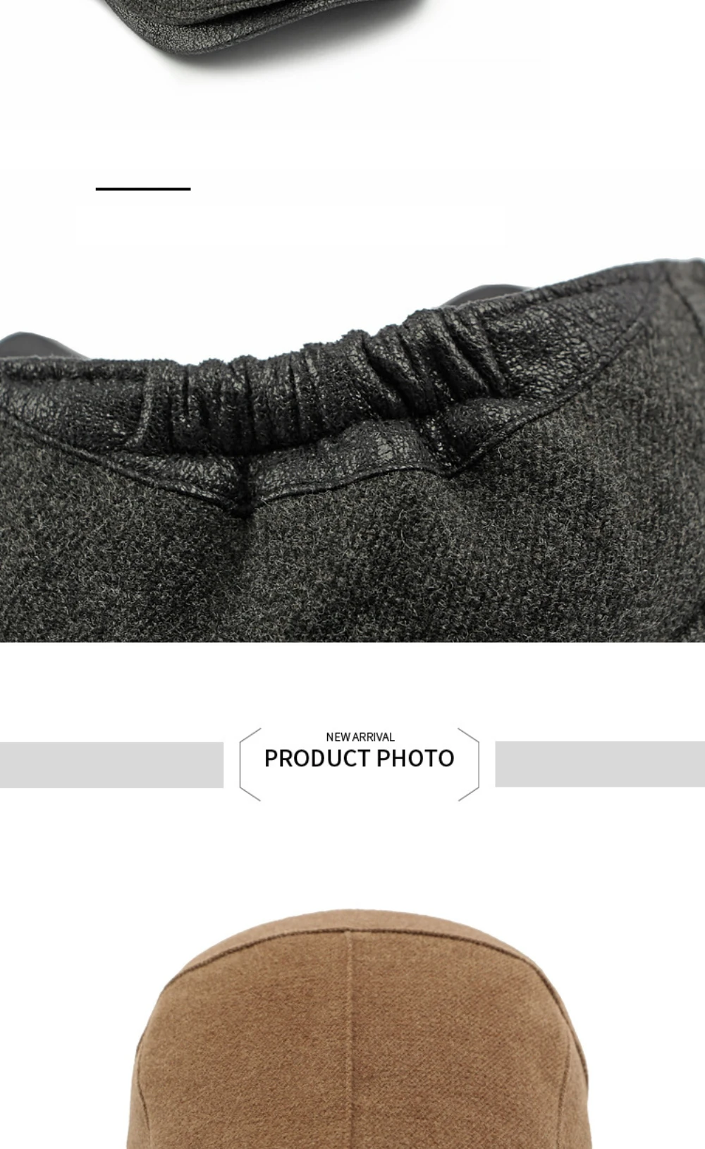 HT4941 Herren- und Damen-Baskenmütze für Frühling, Herbst und Winter, Vintage-Stil, verstellbare Ivy-Flatcap, mit Fleece gefütterte Baskenmütze für Männer und Frauen – Detail 4