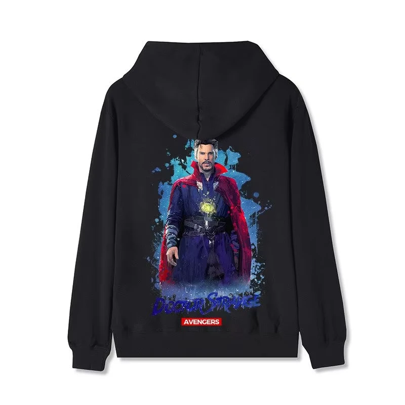 

Marvel's New Avengers: Iron Man, Spider Man, Doctor Strange Printed Hooded Sweater for Autumn and Winter Outdoor Warm Top