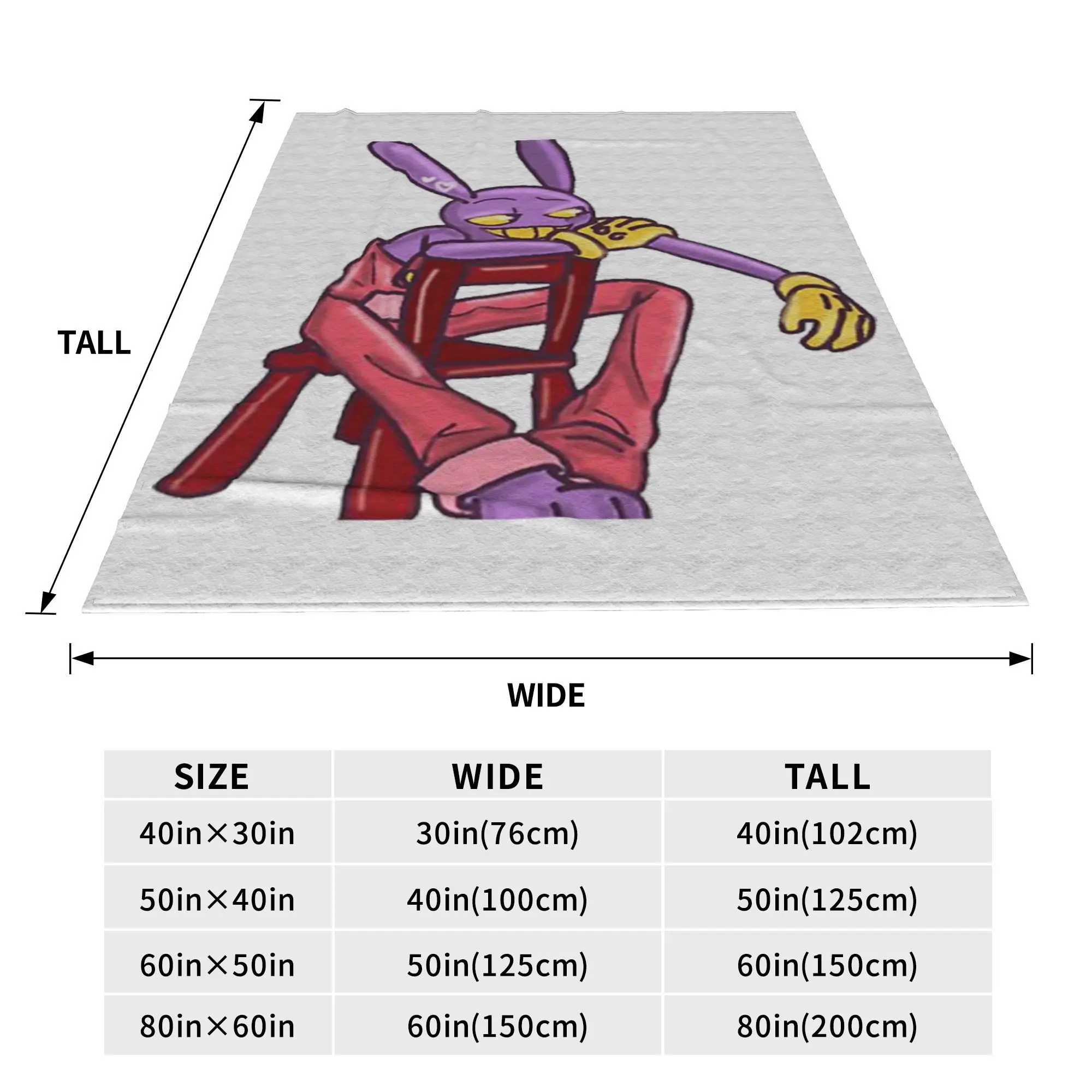 Flannel Throw Blanket Jax The Amazing Digital Circus Warm Plush Blankets Soft Bedding for Bed Living room Home Travel Couch