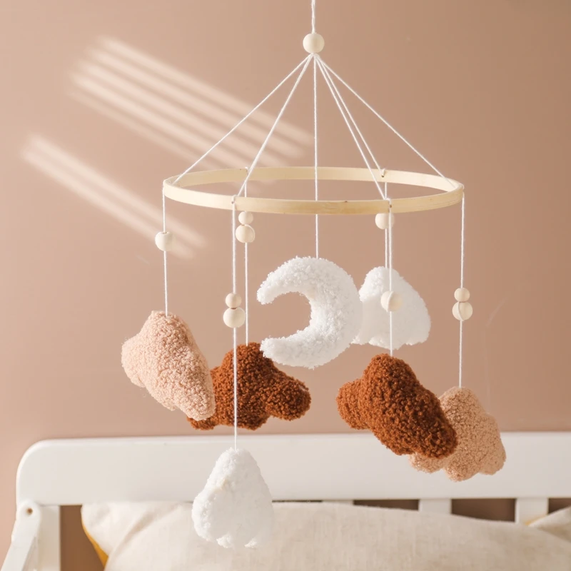 

Baby Rattle Toy Bed Bell Lambhair Mobile Hanging Toy 0-12 Months Newborn Crib Mobile Cartoon Cloud Pendant Toy Infant Birth Gift