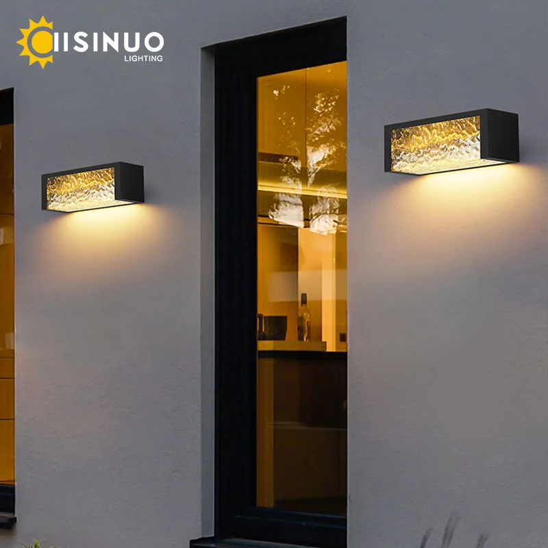 

Waterproof LED Outdoor Wall Light Modern Rustic Metal Exterior Sconces for Garden Porch Balcony Black Weatherproof Durable Lamps