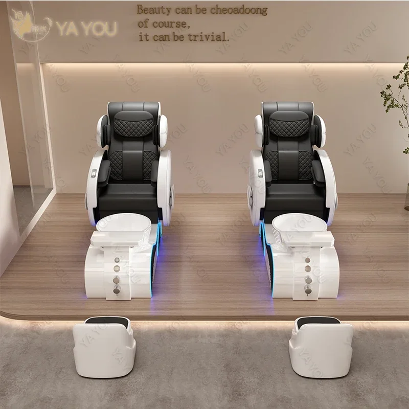 Superior quality luxury fully electric massage pedicure chair equipped with colorful light surf for Nail shop