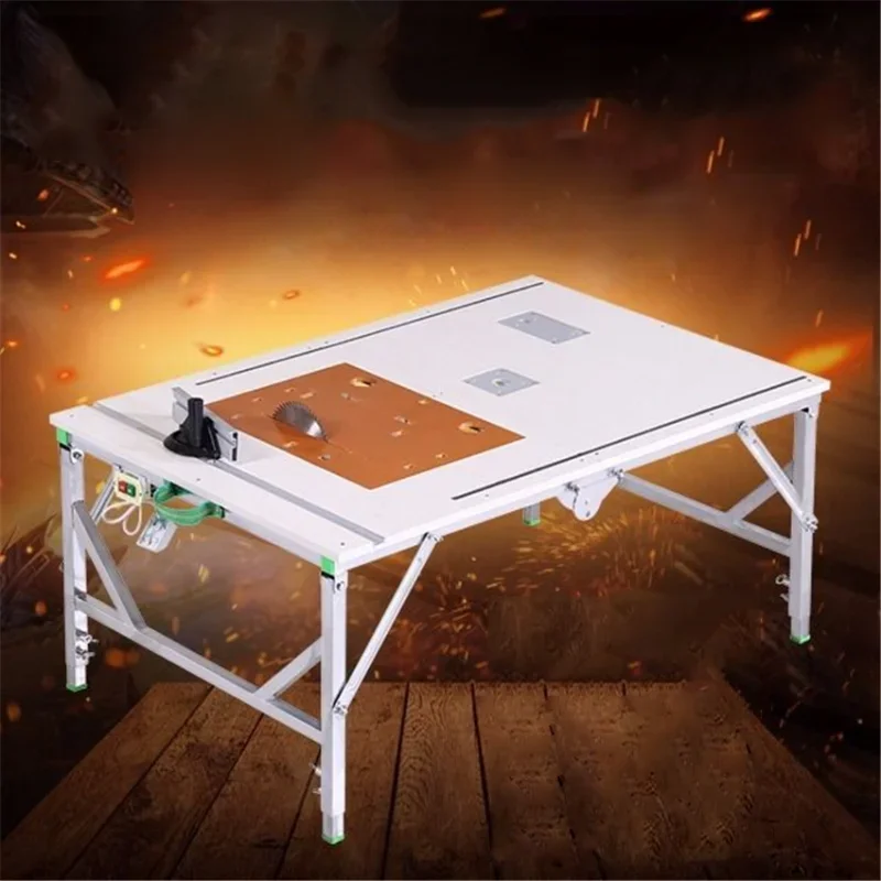 Multifunctional Woodworking Workbench Small Saw Table Portable Folding Saw Table Decoration DIY Folding Workbench (80*120cm)