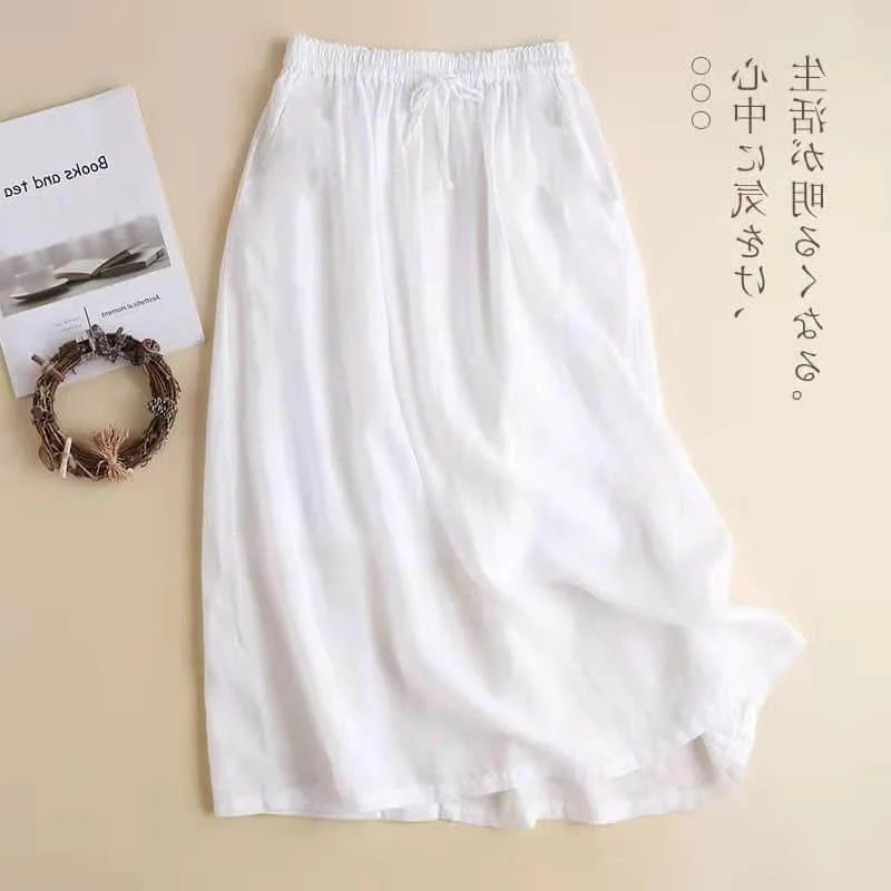 

Women's Summer Skirt Casual Korean Style Loose Elastic Waisted A-line Angel Skirts Summer Vintage Streetwear Ladies clothes