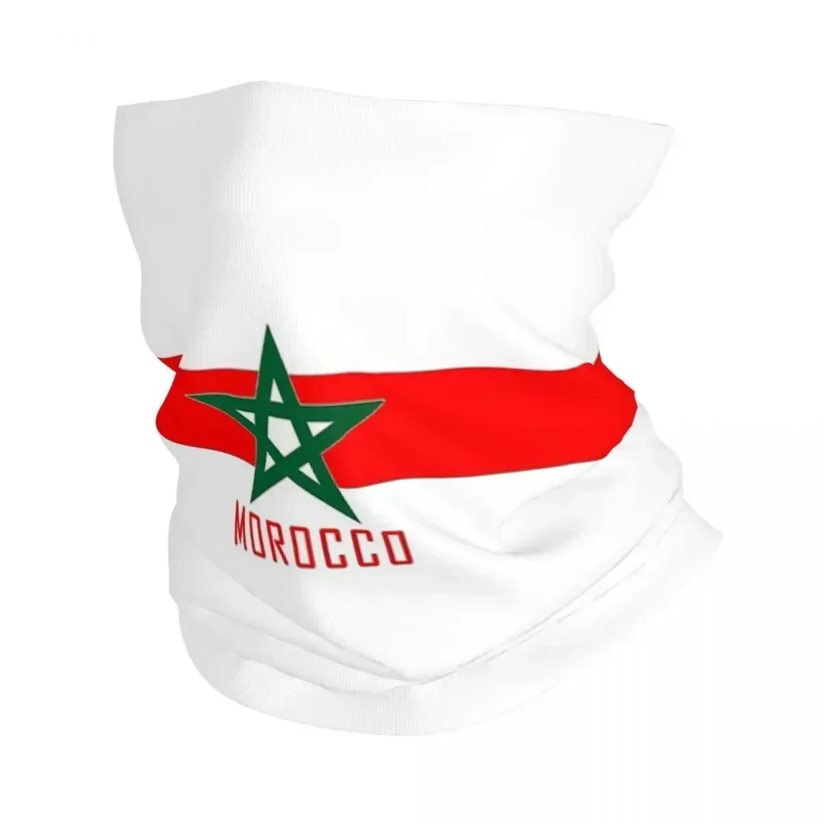 Morocco Flag Merch Bandana Neck Gaiter Magic Scarf Cool Rider Face Mask for Men Women All Season