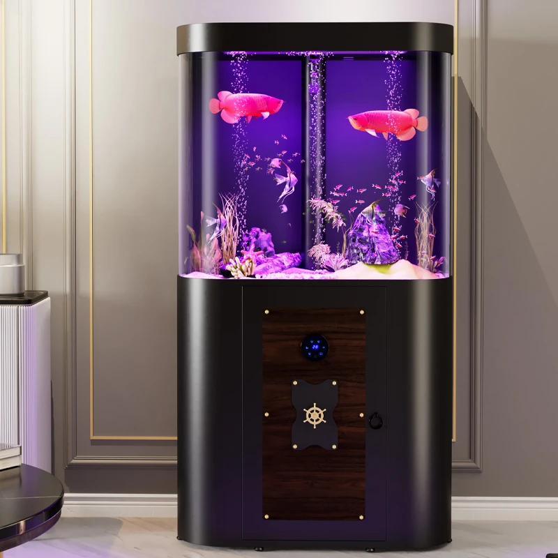 

Hot Selling 170L Elegant Shape Large Acrylic Aquarium Eco-Friendly Plastic Fish Tank for Hotels