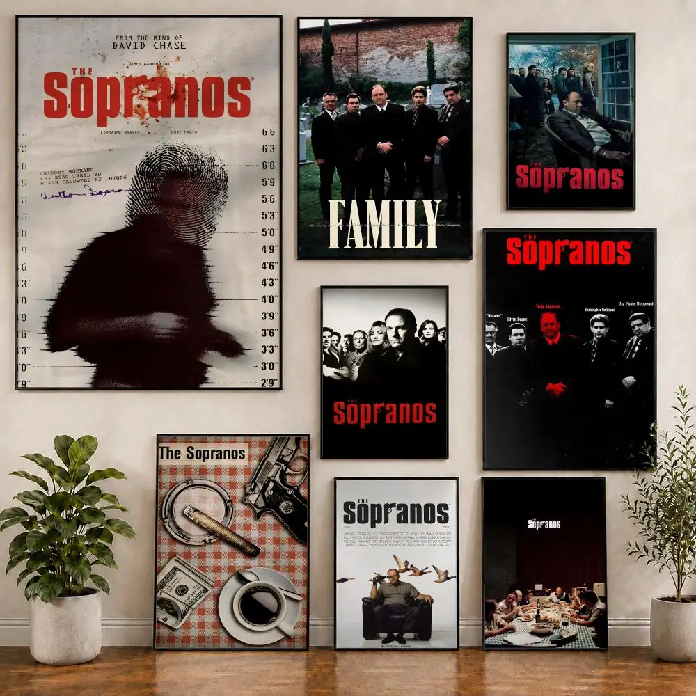 TV The Sopranos Retro Future Poster PVC HD Selbstklebend Modernes Poster Heim Büro Wohnzimmer Esszimmer Wanddekoration