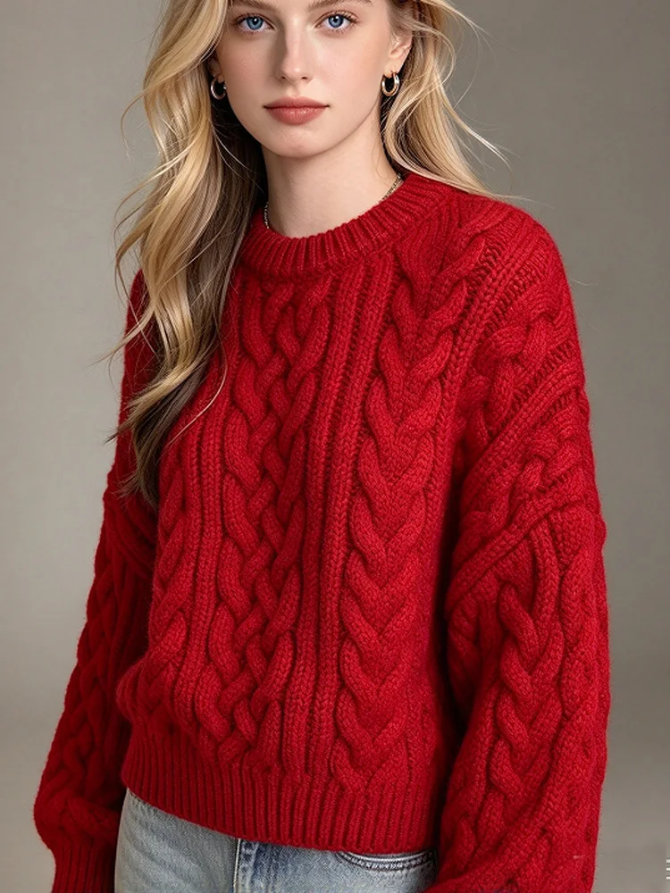 New Solid Color Versatile Long Sleeve Women Sweaters Casual Loose Jumper Knitted Pullovers Sweater Autumn Winter Knit Tops