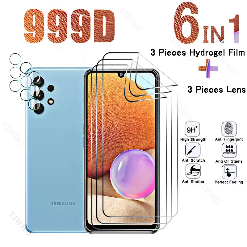 6in1 Full Cover Front Hydrogel Film for Samsung Galaxy A32 Safety Screen Protector for Samsung A 32 SM-A325F 6.4