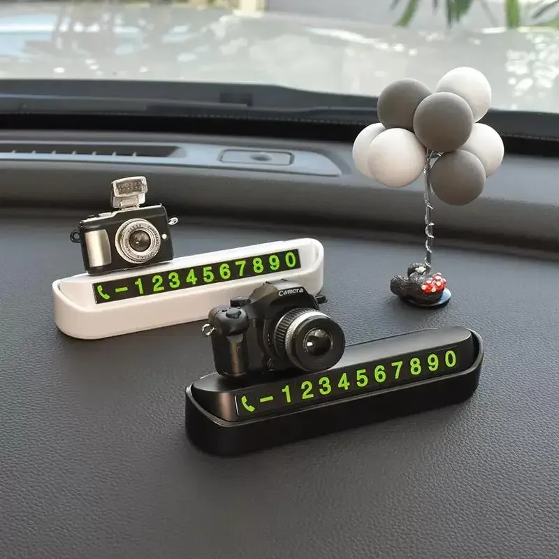 

Креативная ретро-камера, автомобильная временная парковочная карта, универсальный держатель номерного знака для телефона, мобильного телефона, автодекор автомобиля