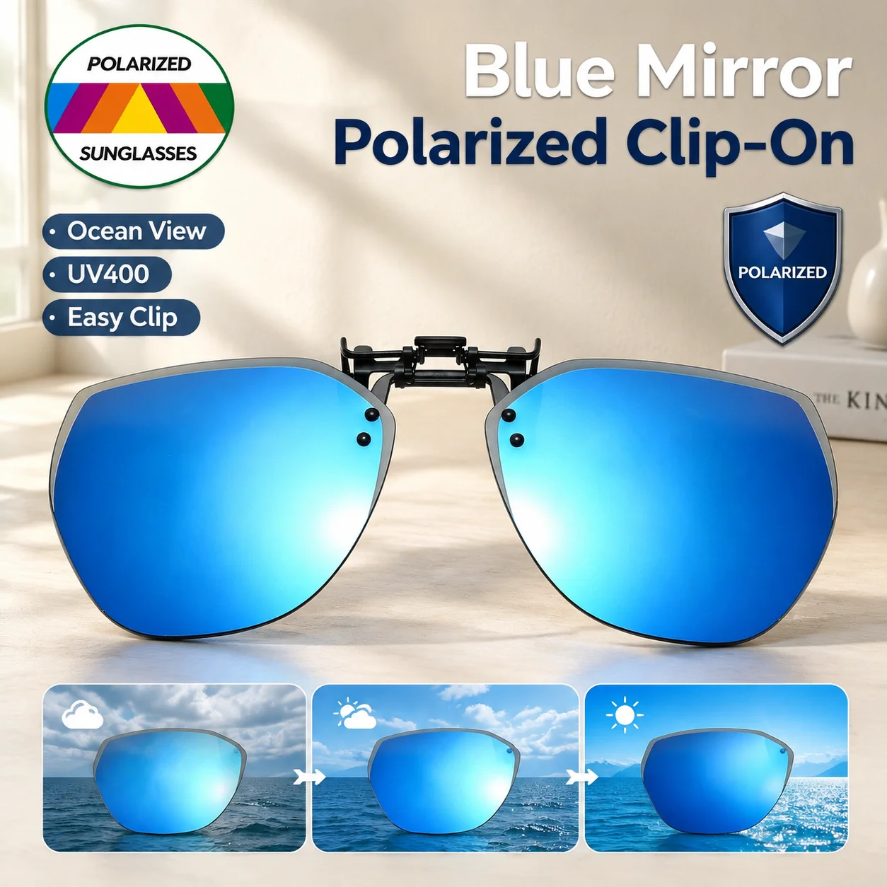 Retro Street Style Sunglasses for your Outdoor Sports days. YOOSKE Polarized Clip On Sun Glasses flip up for a quick change