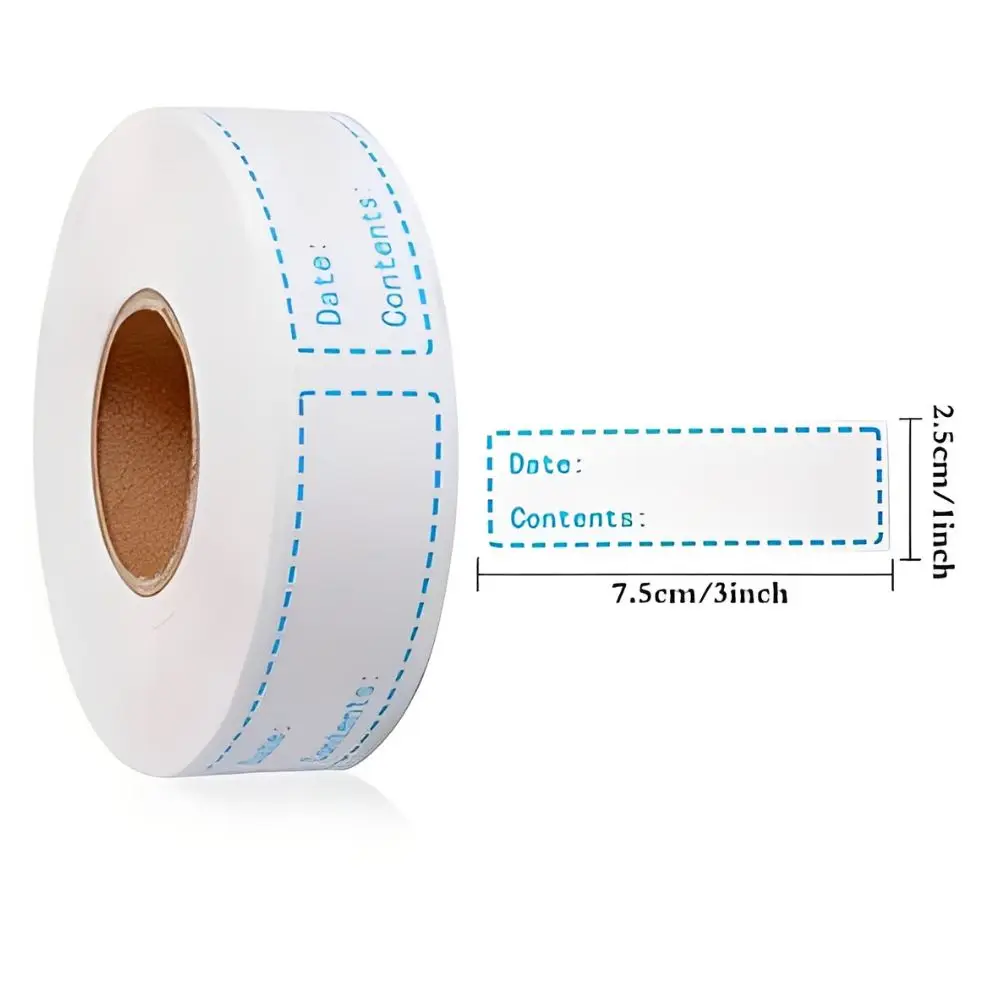 4pcs Roll‑Style Food Storage Labels, Oil‑Resistant Write‑On Stickers for Fridge Meal Prep Container Marking YMY