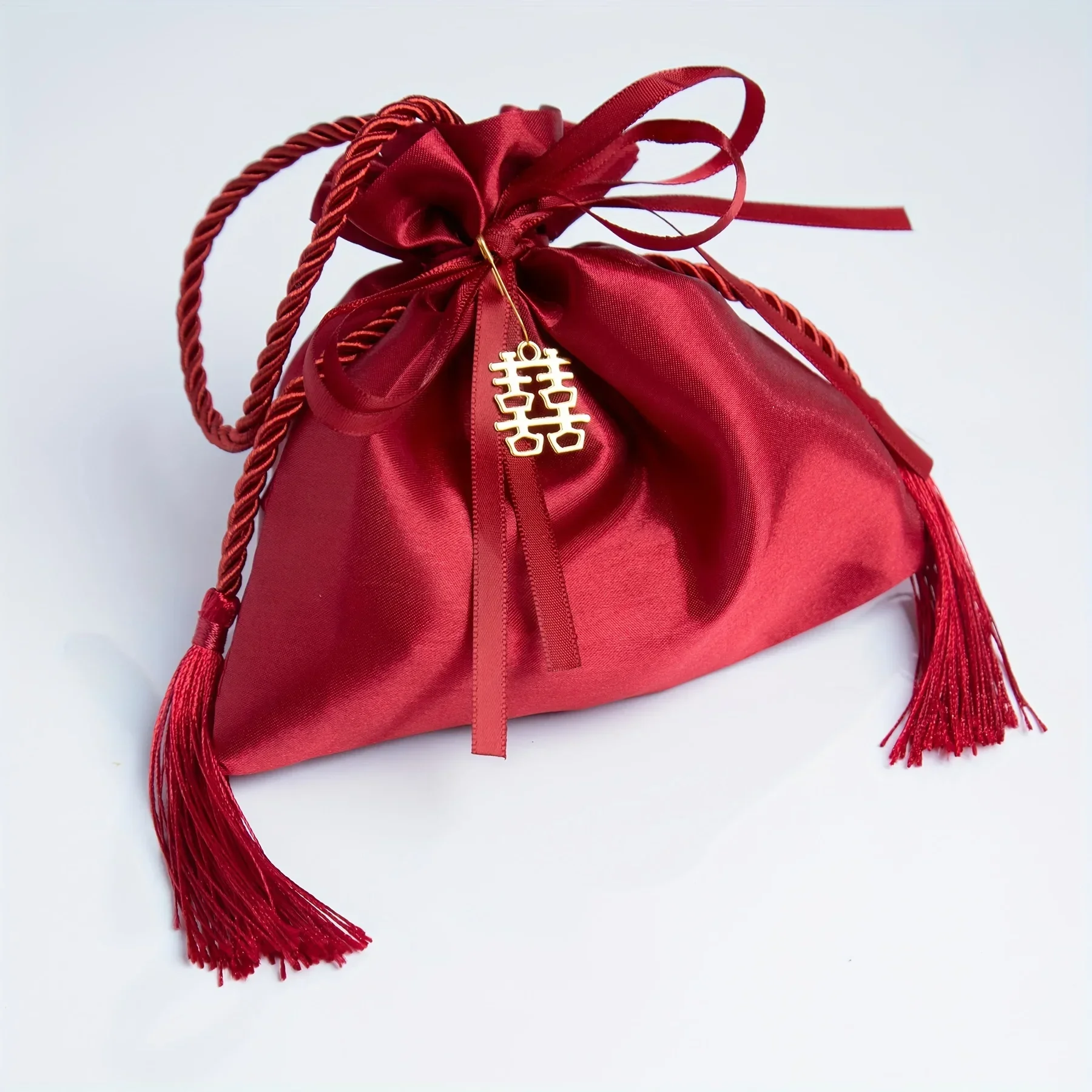 5 Stück/Set – Hochzeitssüßigkeitstüte im chinesischen Stil, Hochzeitssüßigkeitstüte, Geschenkbox, Verlobungsgeschenk