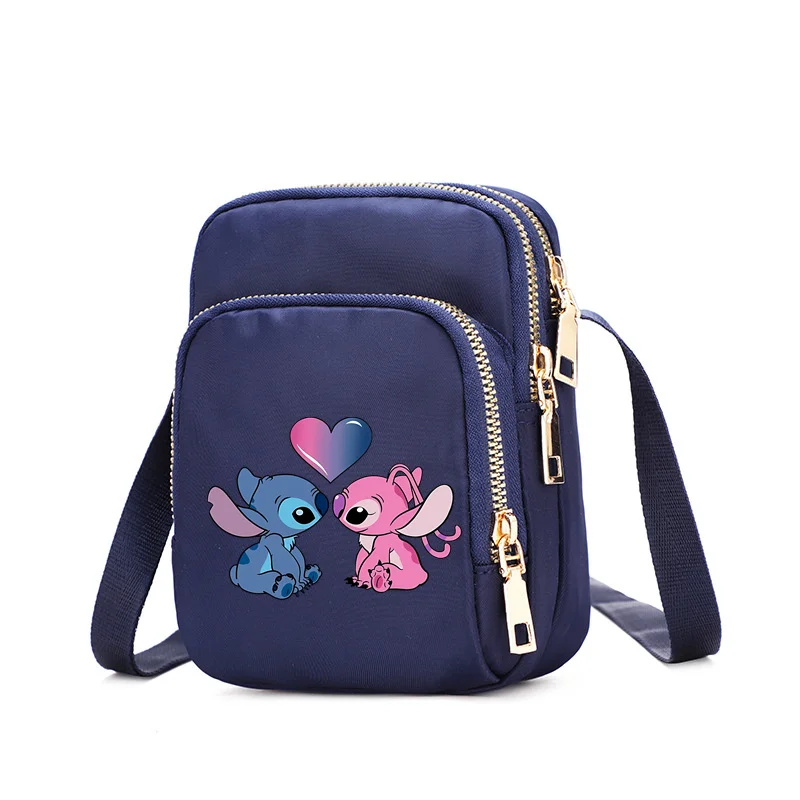 Kawaii disney lilo & stitch sacos femininos novos pequenos sacos causais senhoras mochilas saco dos desenhos animados náilon crossbody sacos bolsa feminina