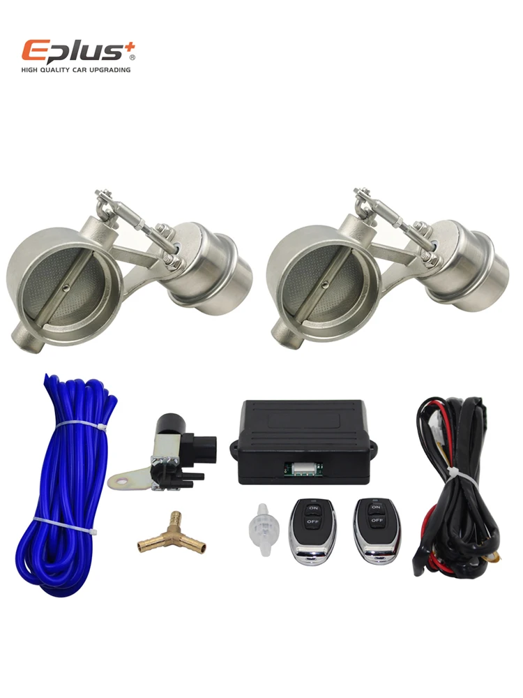 EPLUS Universele Auto Uitlaatpijp Vacuümklep dempers Kit 51 60 63 70 76 MM Controle Sets Controller Apparaat Afstandsbediening - afbeelding 2