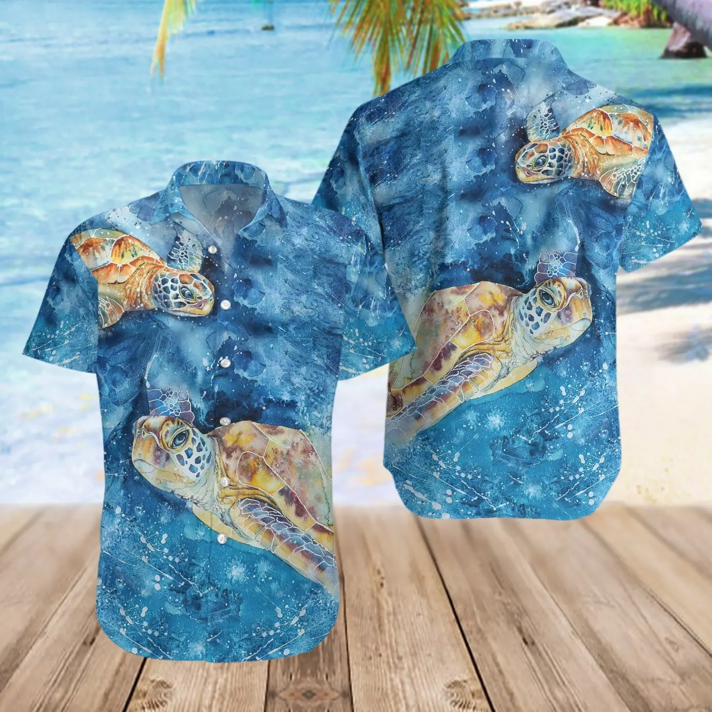 

PLstar Cosmos 2022 Hot Summer Short sleeve Shirts Turtle Blue Ocean 3D Printed Hawaii Shirt Mens Casual Beach Shirt CY-10