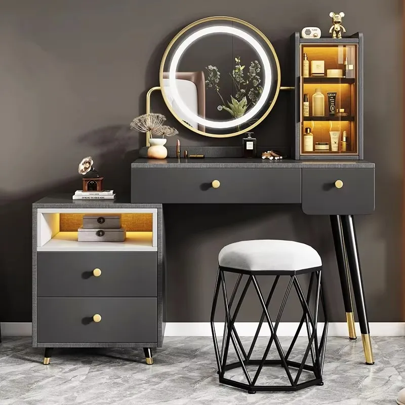 

Aesthetic Nordic Vanity Table Drawer Bedroom Modern Vanity Table Storage Makeup Muebles Para Dormitorio Furniture Decoration