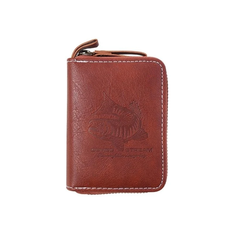 حقيبة تخزين في صيد السمك الجلدية المقاومة للماء ، قم بحمل علبة حافلة للترتر الدوار للترتر #5