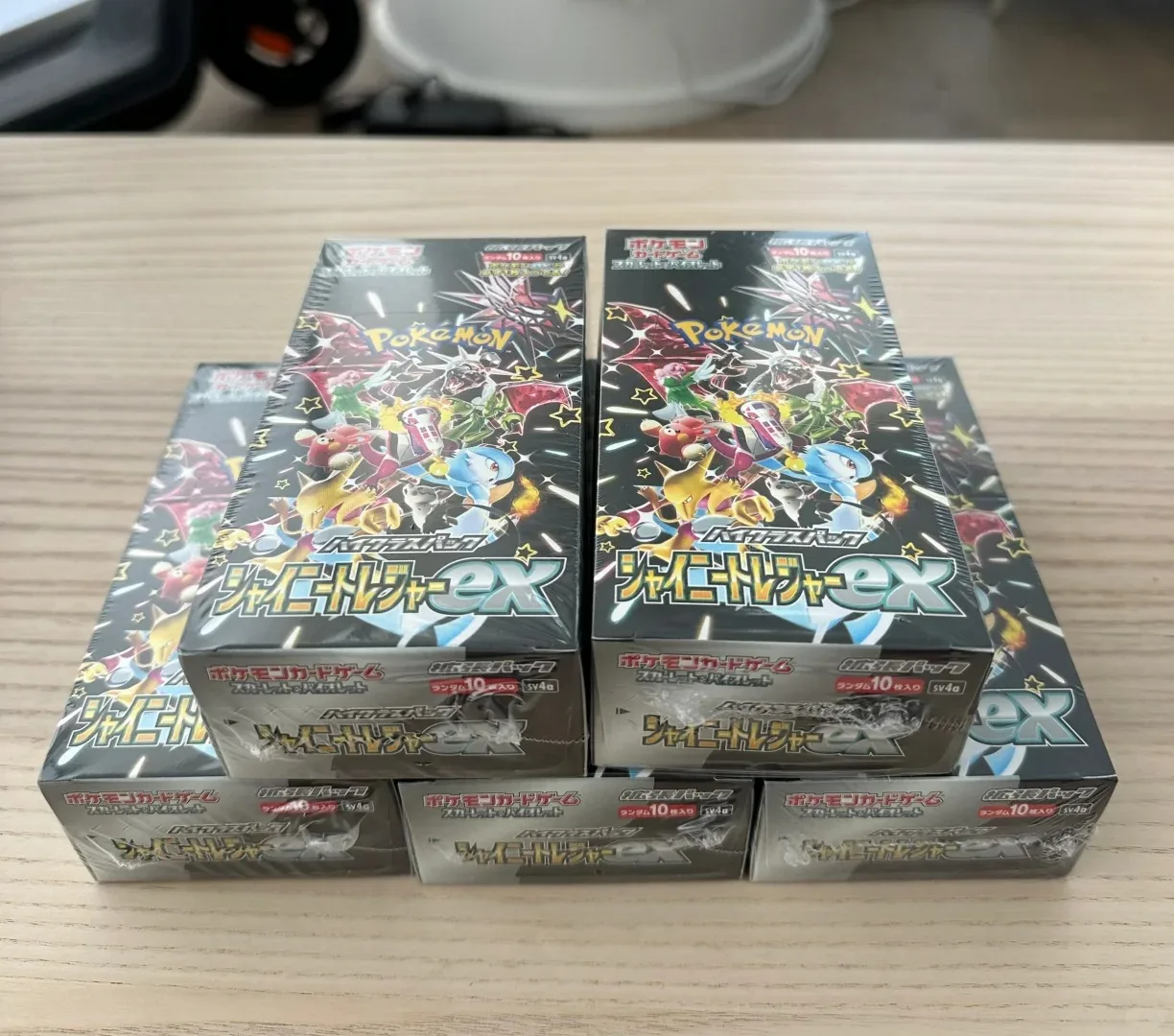 Caja Sorpresa Original de Pokémon Sv4a Shining Treasures Ex Booster Pack PTCG, Tarjeta Coleccionable de Anime, Juguete, Modelo, Regalo