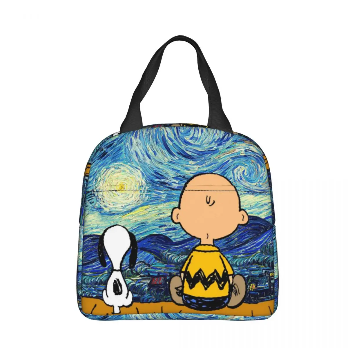 Snoopy And Charlie Insulated Lunch Bags Large Reusable Cooler Bag Tote Lunch Box College Picnic Girl Boy