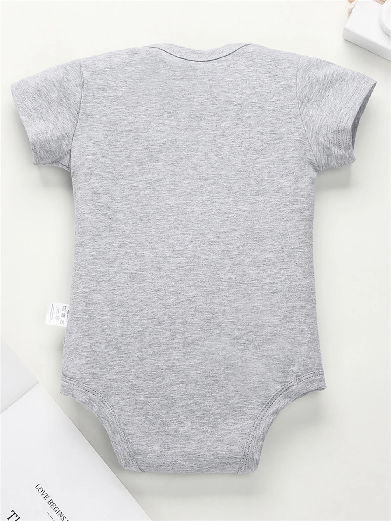 Kawaii Funny Newborn Clothes Don\'t Make Me Call My Mimi Print Cute Baby Boy Bodysuit Cotton Grey Versatile Toddler Girl Jumpsuit