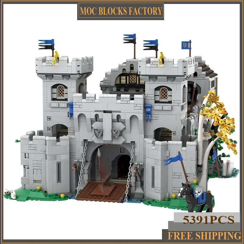

Military Fortress Model Moc Building Bricks Knight's Castle Technology Modular Blocks Gifts Christmas Toys DIY Sets Assembly