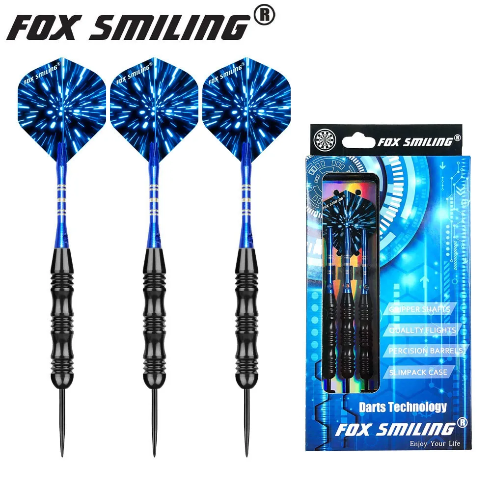 Fox Smiling 3PCS 22g Steel Tip Darts With Case