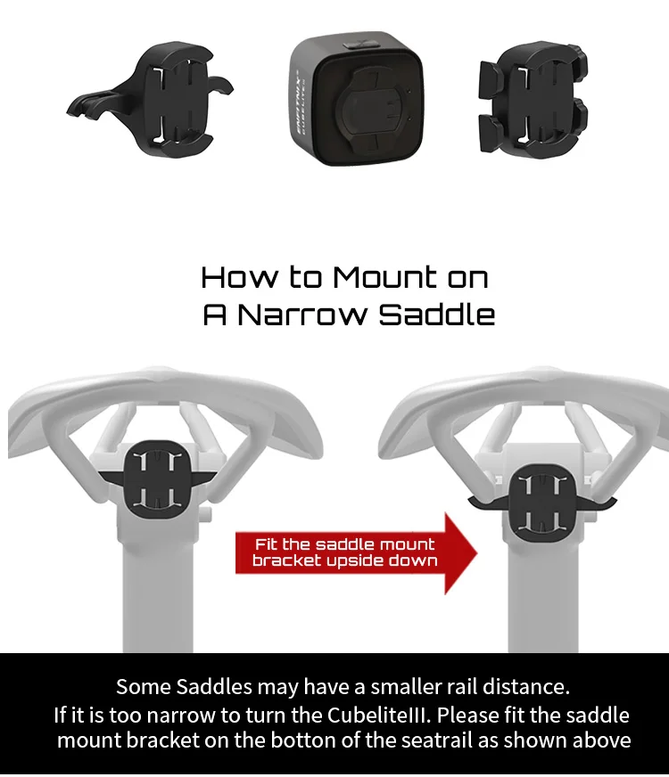 Enfitnix Cubelite III Smart Tail Light Bicycle Brake Warning Light Ultra Bright Rear Light USB Charge LED Night Warning Light