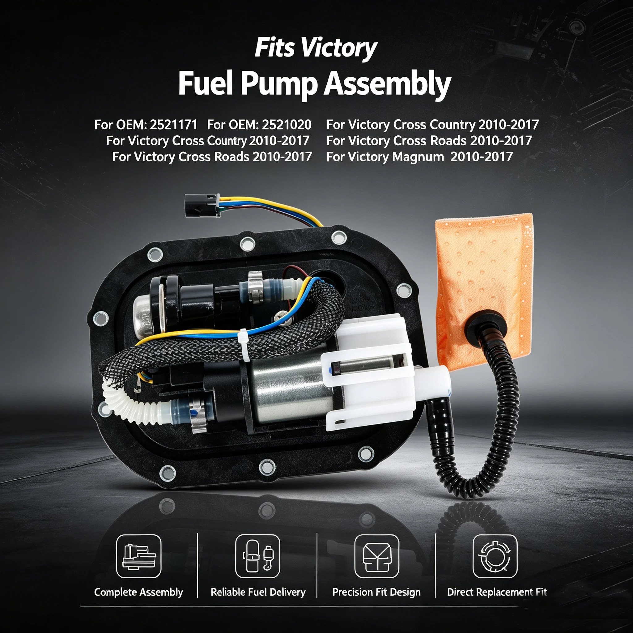 2521171 Motorcycle Fuel Pump Assembly For Victory Cross Country,Cross Roads, 2010-2017 2521020