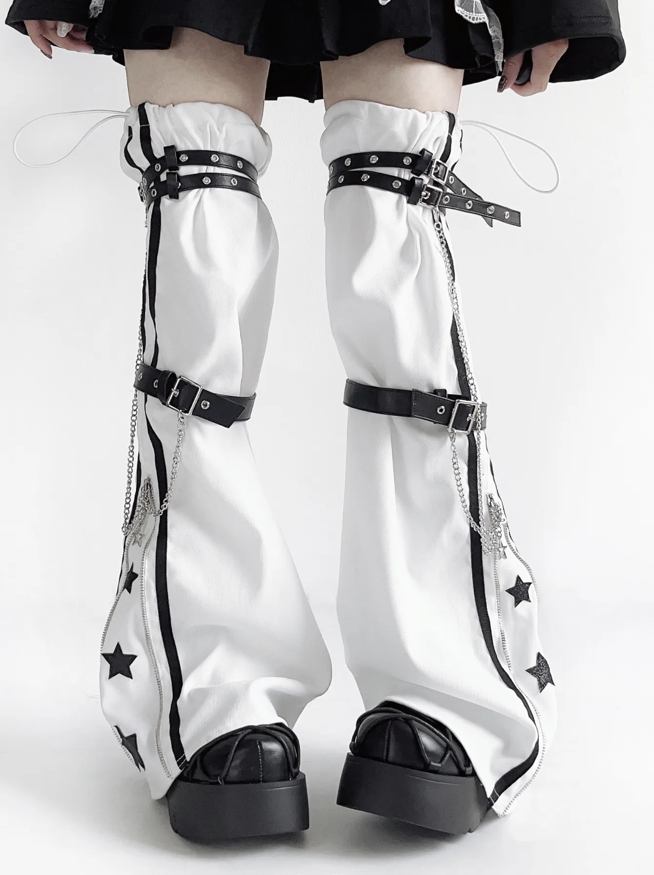 

Японские оригинальные чехлы на бедра в стиле панк-лолита для миллениалов, женские, милые, крутые, в стиле субкультуры Y2K, с цепочками, для девушек