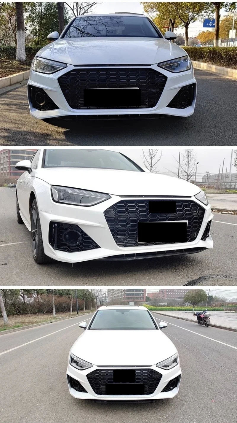 Body Kit front rear bumper grill mask Radiator Grille for Audi A4L 2009-22 convert to RS4 rear lip tail throat front shovel