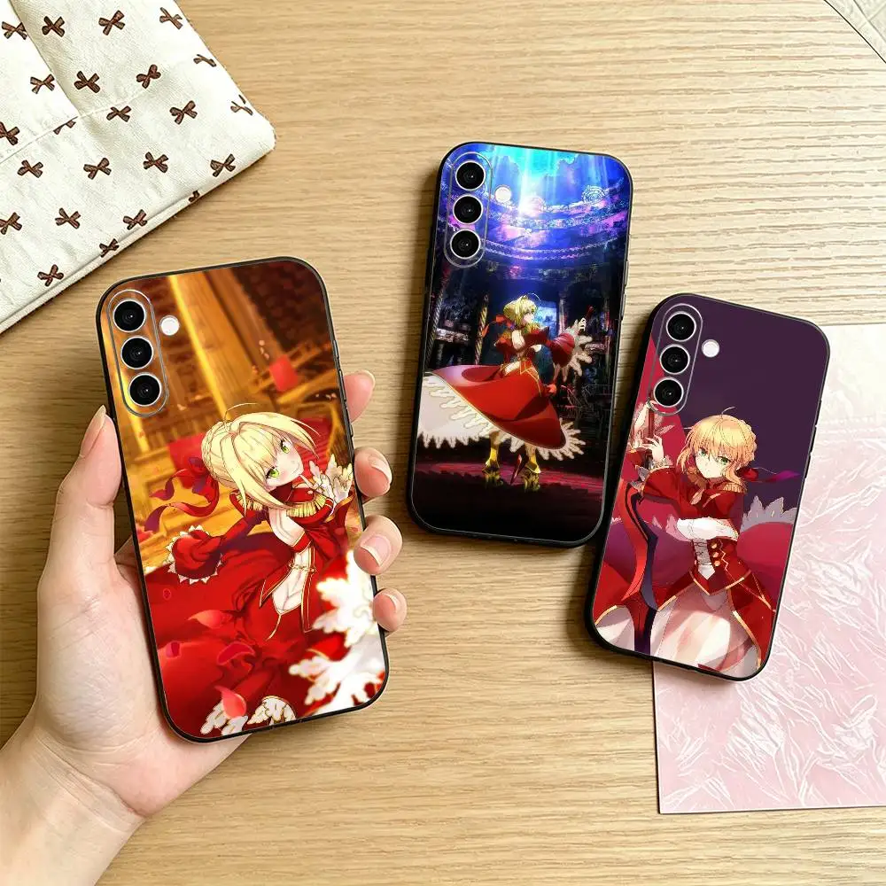 Fate Extella Nero Claudius Cute Phone Case For Samsung Galaxy A73,A72,A71,A70,A53,A52,A51,Others Soft Black Cover