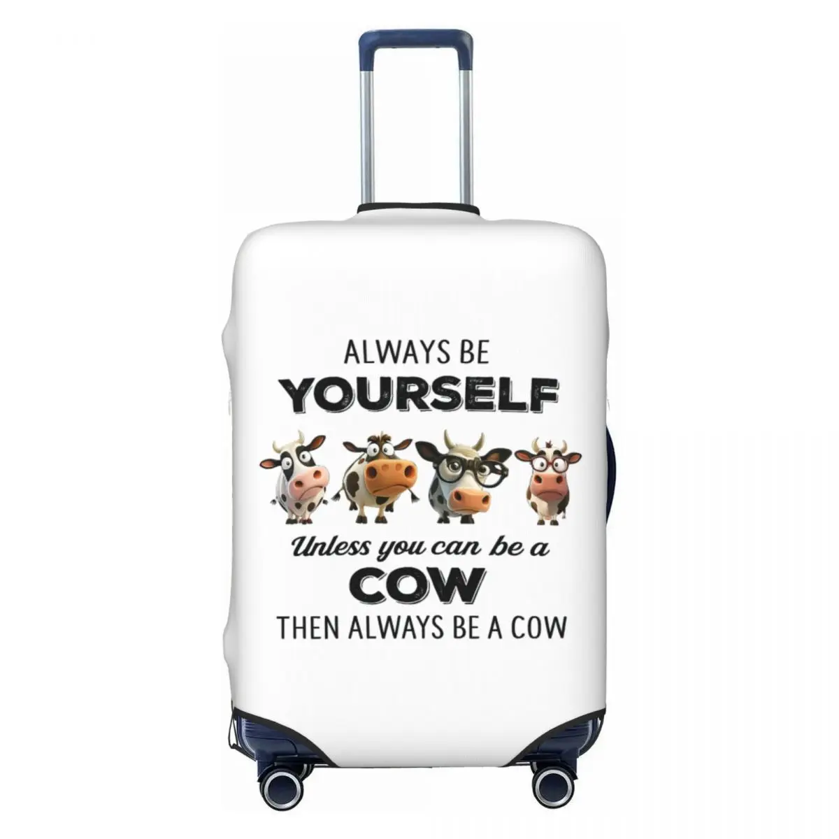 

Чехол для багажа Always Be Yourself с изображением коровы, эластичные защитные чехлы для дорожного чемодана, подходят для 18-32 дюймов