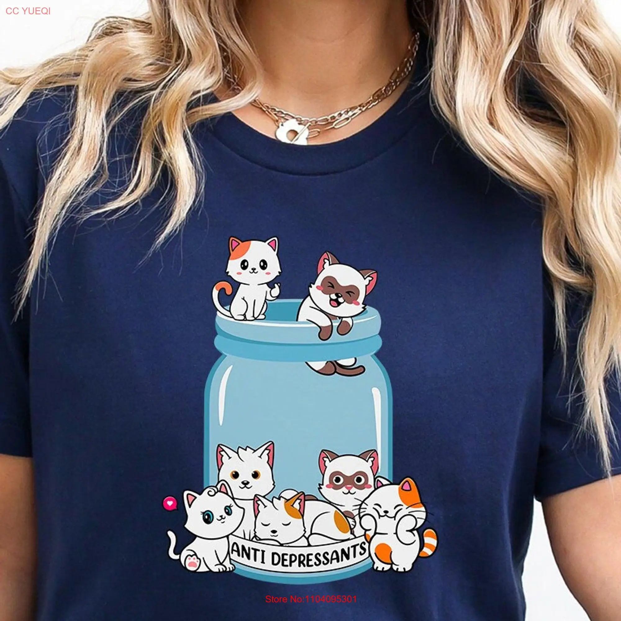 Retro Antidepressivum Kat Moeder T Shirt Zweet Serotonine Booster Katten Therapeut Geestelijke Gezondheid Kwestie Lange Of Korte Mouwen