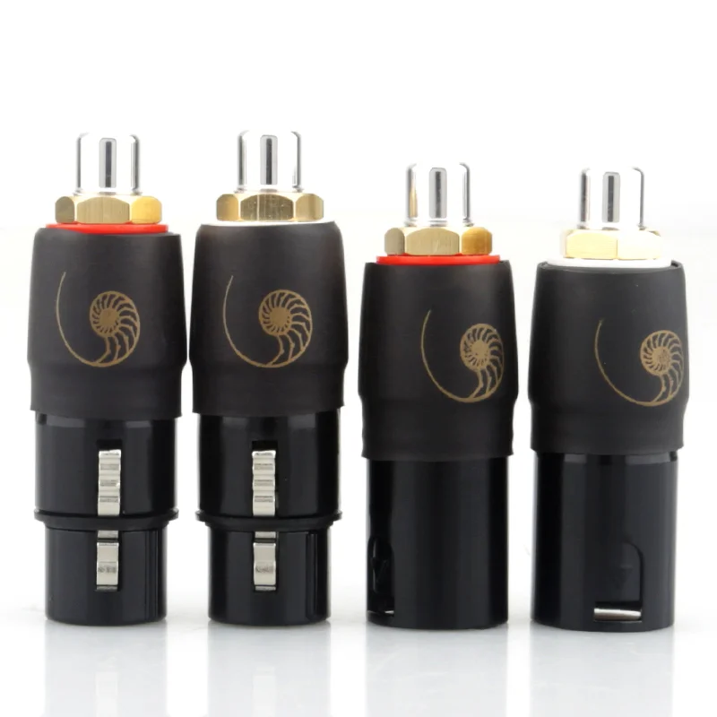 CARDAS RCA para XLR Plug Conector de plugue balanceado XLR banhado a ródio