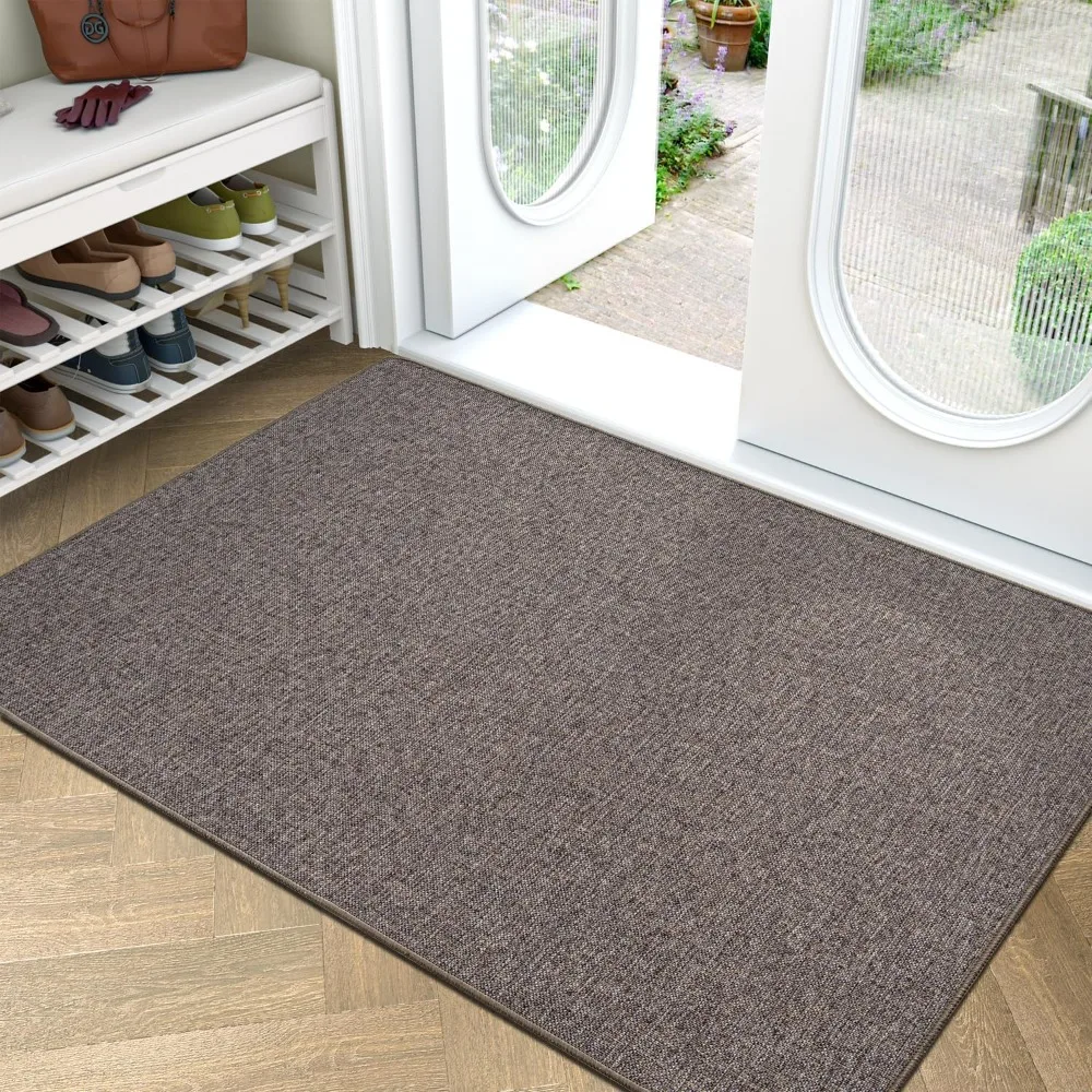 

Ультратонкий дверной коврик для прихожей, низкопрофильный нескользящий резиновый коврик 36x59, внутренний коврик, легко чистящийся приветственный входной коврик