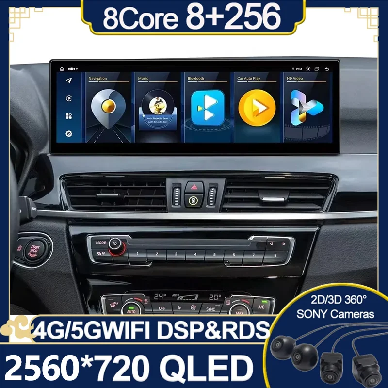 For BMW X1 F48 X2 F49 NBT EVO 2016-2019 256G 14.9inch New OEM Design Car Stereo Multimedia GPS Navigation Multimedia Player